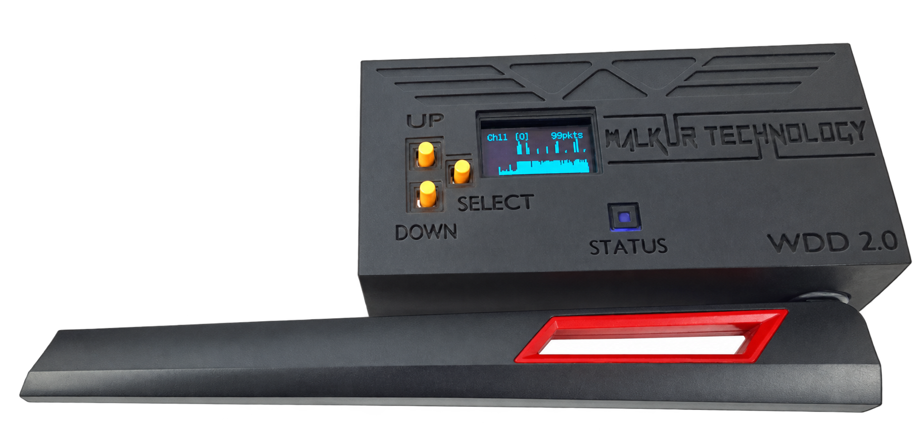 Walkür Deauther Device WDD 2.0 mit Display, Bedientasten und externer Antenne
